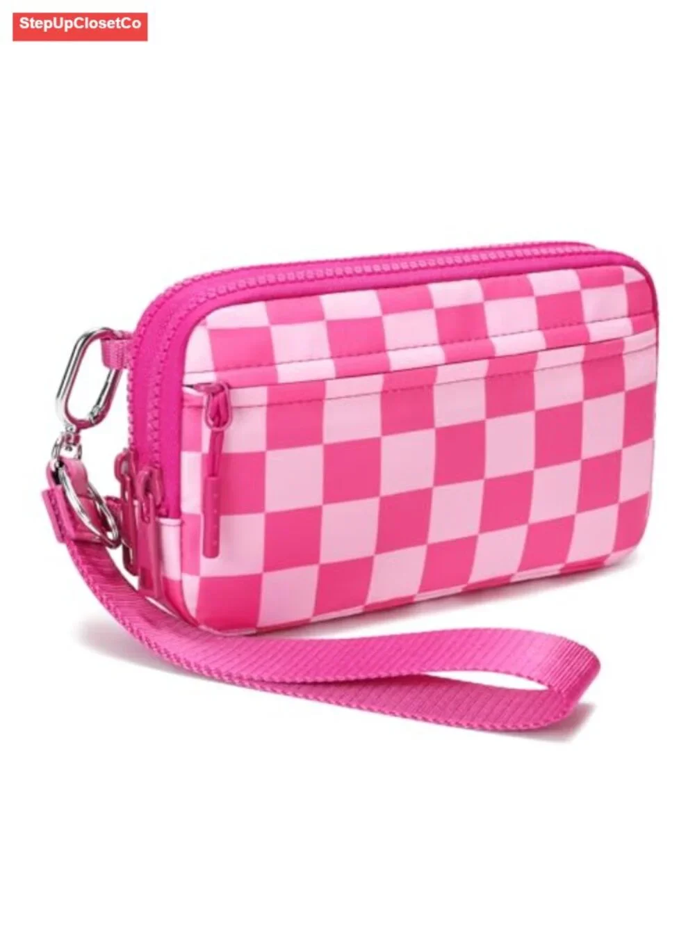 Wristlet RFID Blocking Convertible Crossbody Bag with 4 Zippers
